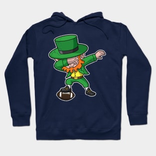 Football Dabbing Leprechaun Irish St Patricks Day Hoodie